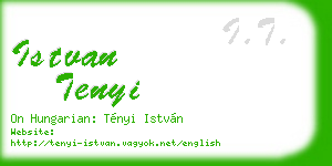 istvan tenyi business card